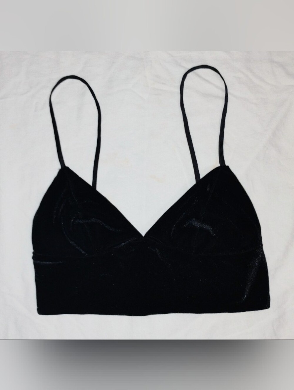 Vs Black Velvet Bralette Xs